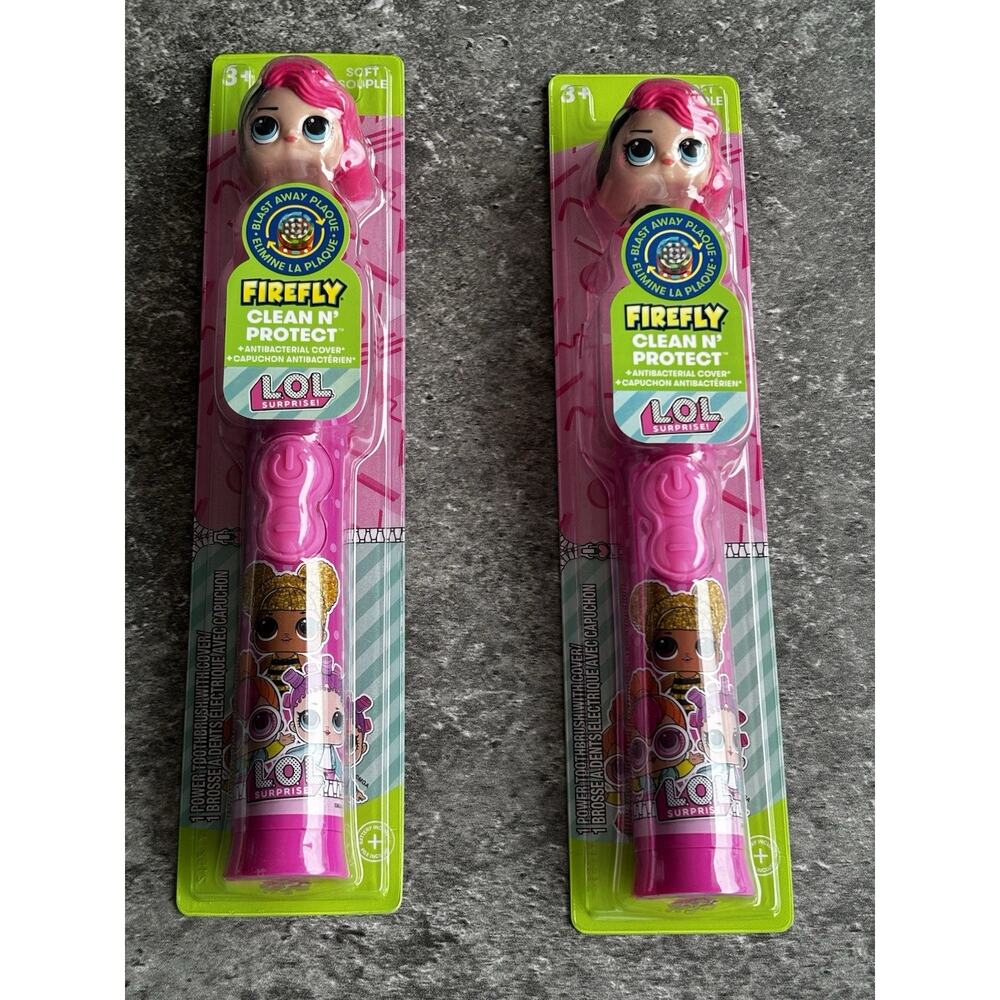 Set Of 2 FIREFLY LOL Surprise Clean N' Protect Power Toothbrush Sealed